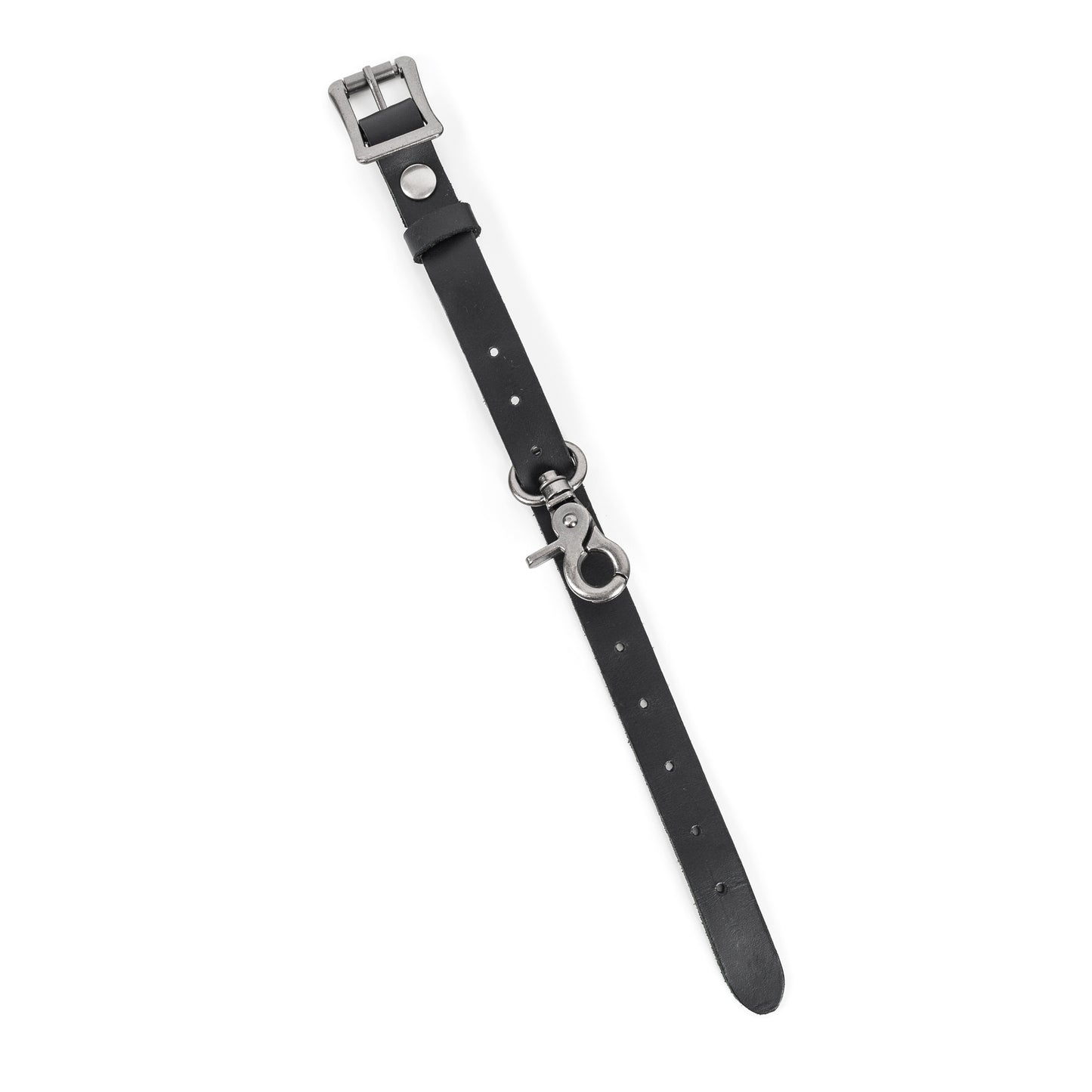 Black Leather Tie-down Strap with Lobster Clasp – Classic Rides