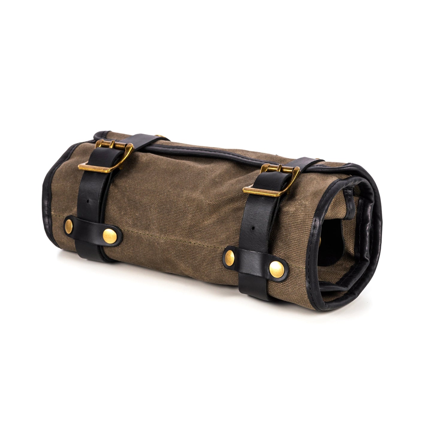 Waxed Canvas Tool Roll - Khaki